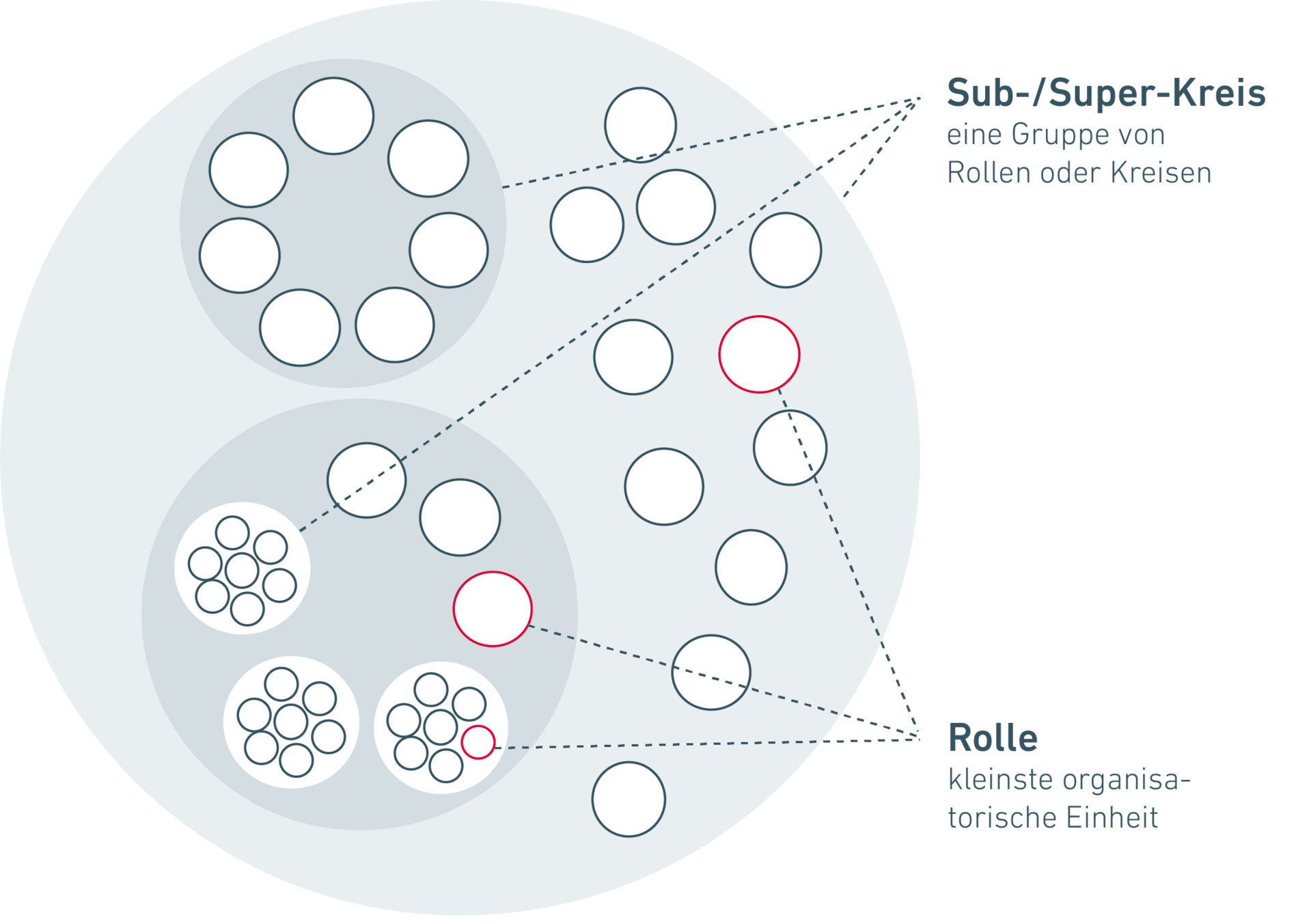 Hierarchielose Organisation oder teambasierte Organisation, Holokratie Beispiel Hierarchielose Organisation oder teambasierte Organisation, Holokratie Beispiel