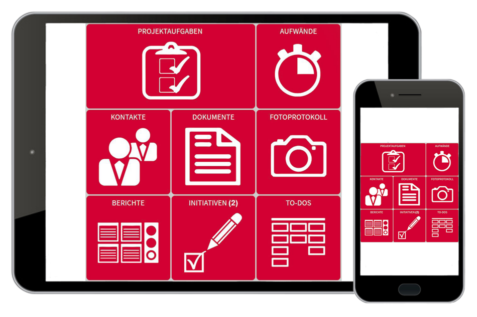Mobile Funktion Projektmanagement-Software netProject Übersicht der mobilen Version für netproject