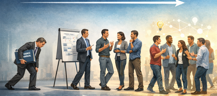 Die Evolution des Change-Managements: Vom reaktiven Veränderungsprozess zur nachhaltigen Lernkultur Teaserbild: Die Evolution des Change-Managements: Vom reaktiven Veränderungsprozess zur nachhaltigen Lernkultur