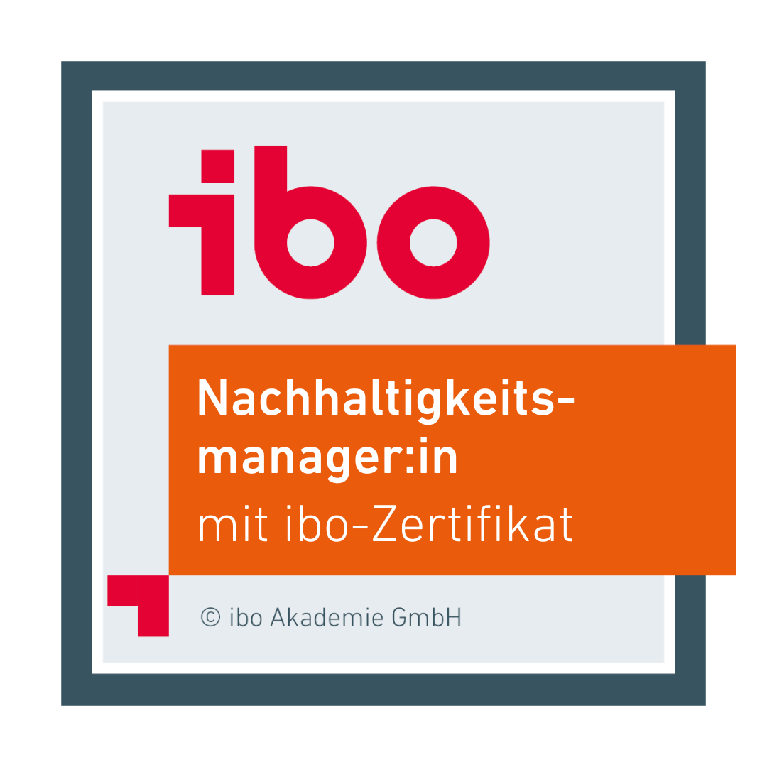 ibo Badge: Nachhaltigkeitsmanager mit ibo-Zertifikat